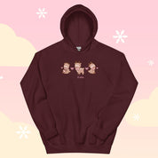 Cinnamon the Chubby Reindeer Christmas Hoodie | Cute Holiday Hoodie | Festive Kawaii Winter Apparel Katnipp character product