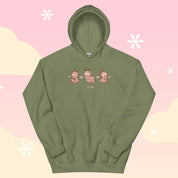 Cinnamon the Chubby Reindeer Christmas Hoodie | Cute Holiday Hoodie | Festive Kawaii Winter Apparel Katnipp character product