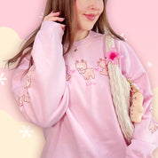 Cinnamon the Chubby Reindeer Cute Christmas Sweater | Festive Holiday Season Kawaii Sweatshirt | Cozy Warm Winter Sweater Katnipp character product