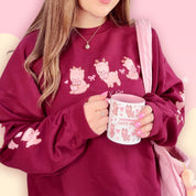 Cinnamon the Chubby Reindeer Cute Christmas Sweater | Festive Holiday Season Kawaii Sweatshirt | Cozy Warm Winter Sweater Katnipp character product