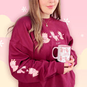 Cinnamon the Chubby Reindeer Cute Christmas Sweater | Festive Holiday Season Kawaii Sweatshirt | Cozy Warm Winter Sweater Katnipp character product