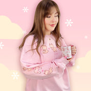 Cinnamon the Chubby Reindeer Cute Christmas Sweater | Festive Holiday Season Kawaii Sweatshirt | Cozy Warm Winter Sweater Katnipp character product