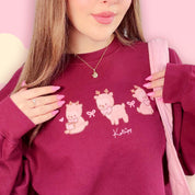 Cinnamon the Chubby Reindeer Cute Christmas Sweater | Festive Holiday Season Kawaii Sweatshirt | Cozy Warm Winter Sweater Katnipp character product