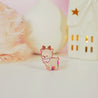 Cinnamon the Chubby Reindeer Enamel Pin | Christmas Kawaii Accessory | Pink Coquette Bow Collection - Katnipp Studios