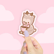 Cinnamon the Deer Bookish Kawaii Vinyl Die Cut Sticker | Cute Book Lover Character Sticker Katnipp character product