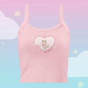 Cinnamon the Deer Stay Whimsical Vest Top | Kawaii Coquette Cottagecore Aesthetic Tank Katnipp character product