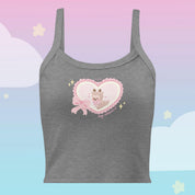 Cinnamon the Deer Stay Whimsical Vest Top | Kawaii Coquette Cottagecore Aesthetic Tank Katnipp character product