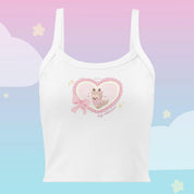 Cinnamon the Deer Stay Whimsical Vest Top | Kawaii Coquette Cottagecore Aesthetic Tank Katnipp character product