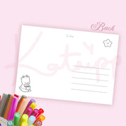 Cinnamon Comfort Club Colouring Postcard Bundle | 4 Pack Kawaii A6 Colour In Cards kawaii character design by Katnipp Studios