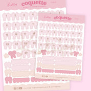 Coquette Date Planner Stickers | Pink Kawaii Number Stickers 1 - 31 | CC010 Katnipp character product