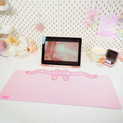 Coquette Pink Bow Desk Mat | Kawaii Pastel Desk Decor Katnipp character product