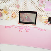 Coquette Pink Bow Desk Mat | Kawaii Pastel Desk Decor Katnipp character product