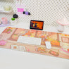 Cosy Autumn Gaming Desk Pad | Kawaii Fall Desk Mat | Pumpkin Café Scene for Cute Workspace Decor - Katnipp Studios