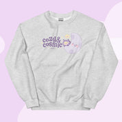Cozy & Cosmic Crew Neck Sweatshirt | Cosmic Kawaii Design Katnipp character product