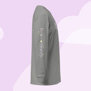 Cozy & Cosmic | Heavyweight Long Sleeve Shirt with Japanese Sleeve Design | Celestial Kawaii Apparel Katnipp character product