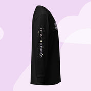 Cozy & Cosmic | Heavyweight Long Sleeve Shirt with Japanese Sleeve Design | Celestial Kawaii Apparel Katnipp character product