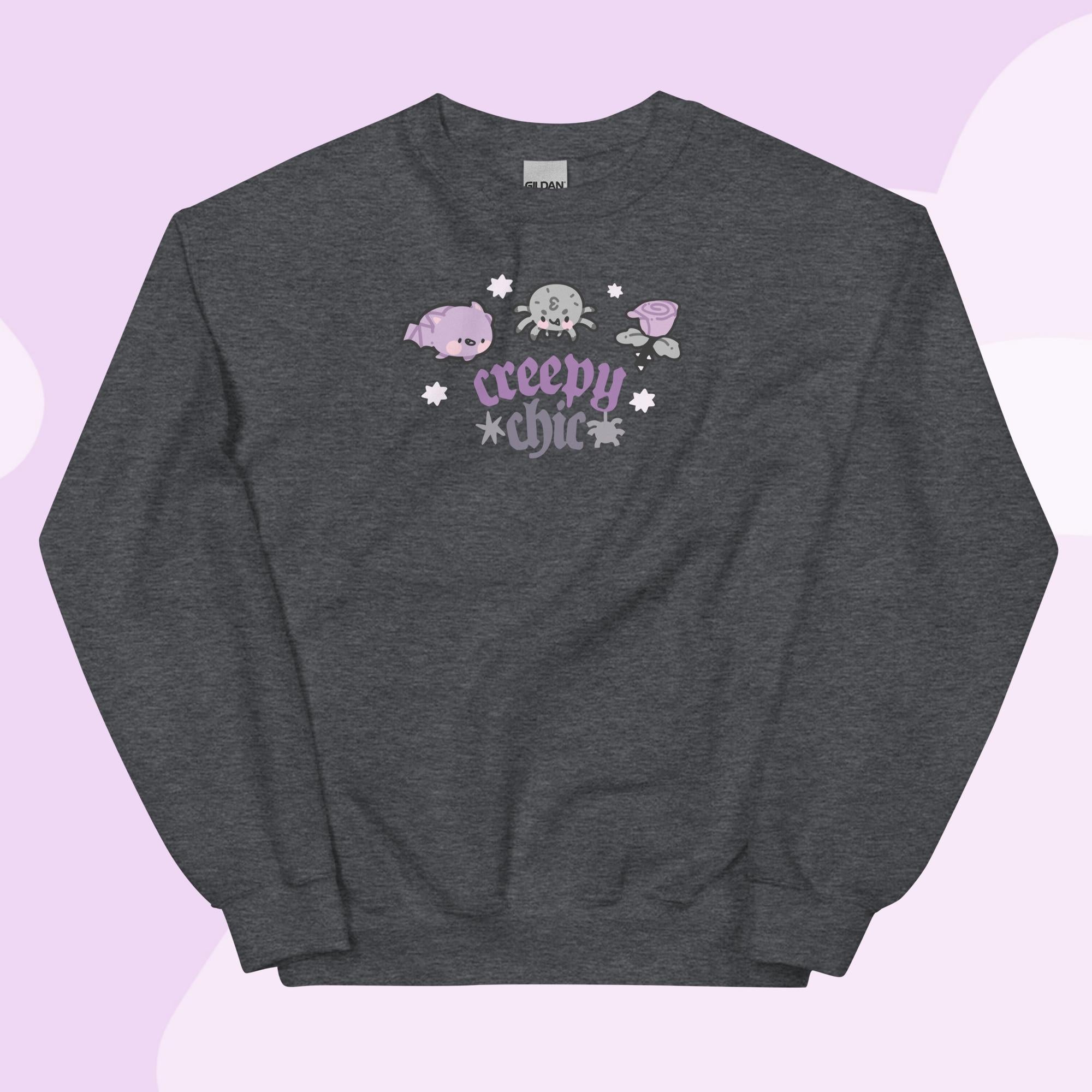 Creepy Chic Gothic Halloween Sweater | Spooky Cozy Autumn Jumper | Kawaii Vampire Apparel - Katnipp Studios