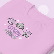 Creepy Chic Gothic Halloween T-Shirt | Kawaii Spooky Aesthetic Tee | Cute Bat & Spider Shirt for Vampies Vault Fans Katnipp character product
