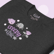 Creepy Chic Gothic Halloween T-Shirt | Kawaii Spooky Aesthetic Tee | Cute Bat & Spider Shirt for Vampies Vault Fans Katnipp character product