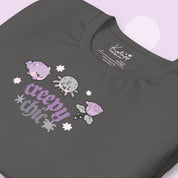 Creepy Chic Gothic Halloween T-Shirt | Kawaii Spooky Aesthetic Tee | Cute Bat & Spider Shirt for Vampies Vault Fans Katnipp character product
