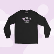 Creepy Chic Kawaii Halloween Long Sleeve T-Shirt | Spooky Cute Gothic Apparel for Fall Katnipp character product