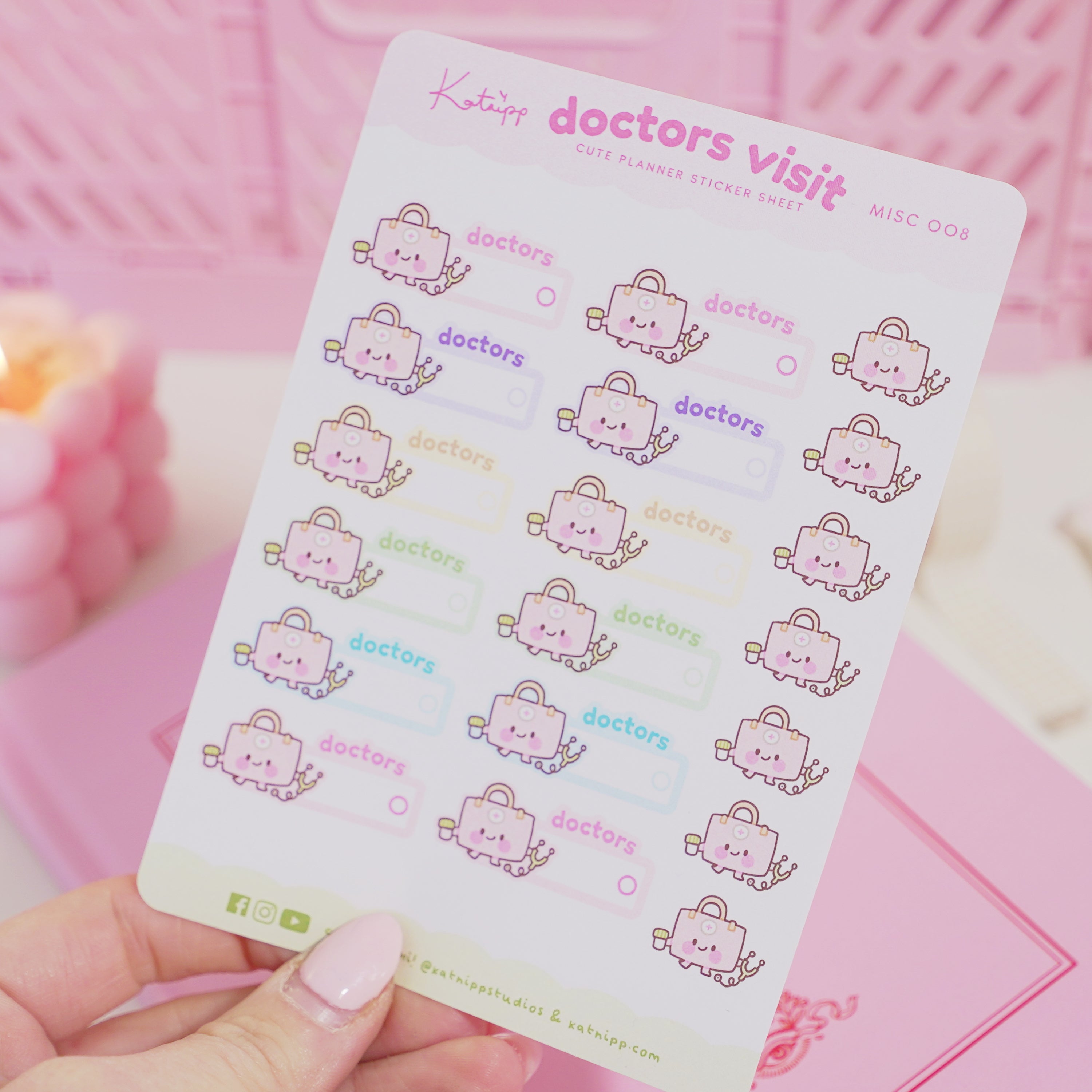 Doctors Visit Planner Sticker Sheet - MISC 008 - Katnipp Studios