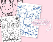 Easter Bunny Printable Colouring Sheet | Katnipp Digital Download Katnipp character product