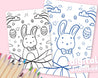 Easter Bunny Colouring Page Digital Download | Cute Printable Easter Colouring Sheet for At-Home Fun - Katnipp Colouring Book - Katnipp Studios