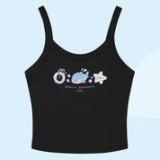 Feelin’ Fintastic | Kawaii Shark Crop Top | Y2K Pastel Aesthetic | Cute Summer Tank Katnipp character product