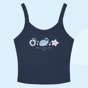 Feelin’ Fintastic | Kawaii Shark Crop Top | Y2K Pastel Aesthetic | Cute Summer Tank Katnipp character product