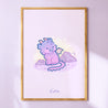 Fluffy the Dragon | Kawaii Fantasy Art Print | Katnipp Wall Decor - Katnipp Studios