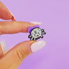 Fluffy the Spider Enamel Pin – Kawaii Halloween Enamel Pin - Spooky Collectible Lapel Pin - Katnipp Studios