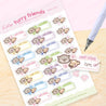 Furry Friends Kawaii Cute Vet Planner Sticker Sheet - MISC 007 - Katnipp Studios