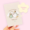 Gender Neutral Baby Shower Card with Stork & Bumblebutt - Personalised Baby Greeting - Katnipp Studios