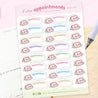 General Appointments Kawaii Cute Planner Sticker Sheet - MISC 010 - Katnipp Studios