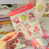 Gingie and Spice Candy Cane Academy Mixed Sticker Sheet & Envelope Seals - GG012 - Katnipp Studios