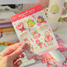 Gingie and Spice Candy Cane Academy Mixed Sticker Sheet & Envelope Seals - GG012 - Katnipp Studios