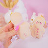 Gingie & Spice Gingerbread Kawaii Keychain Plushie Bundle | Cute Mini Soft Toy Charms | Adorable Gingerbread Accessories for Bags, Keys & Gifts - Katnipp Studios