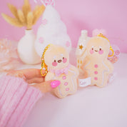 Gingie & Spice Gingerbread Kawaii Keychain Plushie Bundle | Cute Mini Soft Toy Charms | Adorable Gingerbread Accessories for Bags, Keys & Gifts - Katnipp Studios