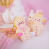 Gingie & Spice Gingerbread Kawaii Keychain Plushie Bundle | Cute Mini Soft Toy Charms | Adorable Gingerbread Accessories for Bags, Keys & Gifts - Katnipp Studios