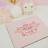 Gingie & Spice Mouse Pad | Kawaii Pastel Pink Desk Decor & Festive Holiday Gift | Cute Gingerbread Couple Office Accessories - Katnipp Studios