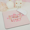 Gingie & Spice Mouse Pad | Kawaii Pastel Pink Desk Decor & Festive Holiday Gift | Cute Gingerbread Couple Office Accessories - Katnipp Studios