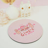 Gingie & Spice Mouse Pad | Kawaii Pastel Pink Desk Decor & Festive Holiday Gift | Cute Gingerbread Couple Office Accessories - Katnipp Studios