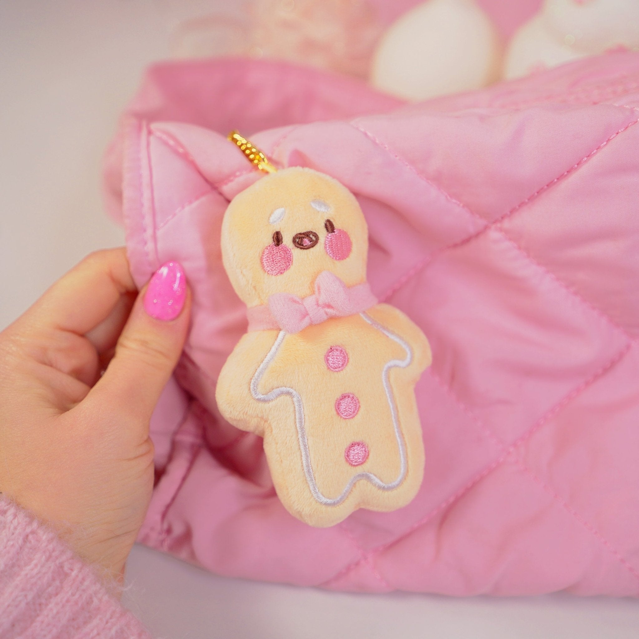 Gingie Gingerbread Kawaii Keychain Plushie | Cute Soft Toy Charm | Adorable Mini Gingerbread Ornament for Bags, Keys & Gifts Katnipp character product