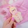 Gingie Gingerbread Kawaii Keychain Plushie | Cute Soft Toy Charm | Adorable Mini Gingerbread Ornament for Bags, Keys & Gifts - Katnipp Studios