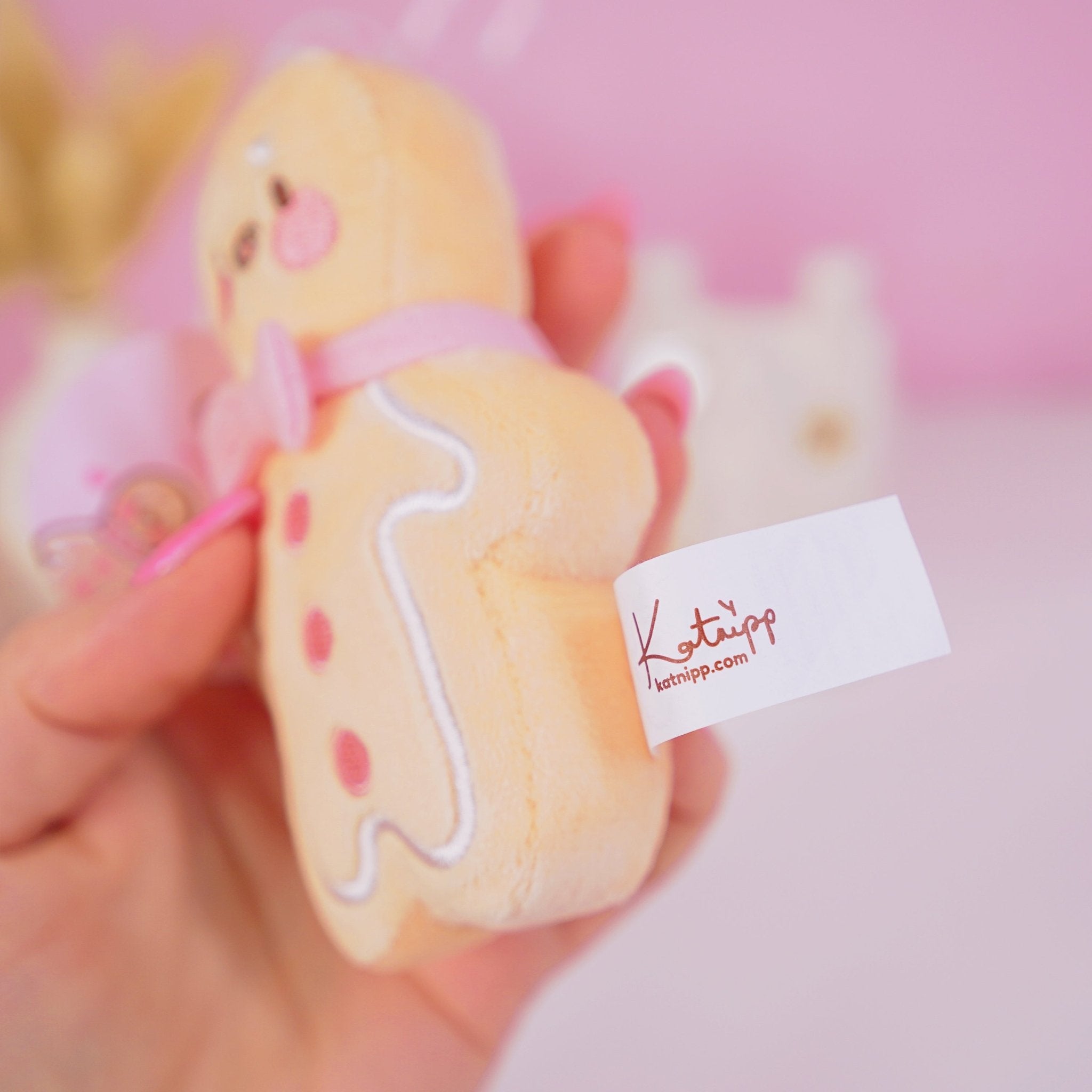 Gingie & Spice Gingerbread Kawaii Keychain Plushie Bundle | Cute Mini Soft Toy Charms | Adorable Gingerbread Accessories for Bags, Keys & Gifts Katnipp character product