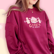 Gingie & Spice Whimsical Christmas Sweater | Kawaii Gingerbread Holiday Apparel | Cozy Winter Clothing Katnipp character product