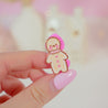 Gingie the Gingerbread Character Enamel Pin | Christmas Kawaii Accessory | Holiday Charm - Katnipp Studios