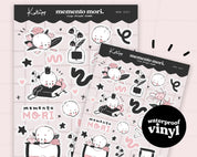 Gothic A5 Vinyl Sticker Sheet Bundle | 4 Kawaii Spooky Sheets | Katnipp | A5BUN001 Katnipp character product