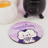 Gothic Halloween Desk Coaster - Have a Fangtastic Day - Vampire Marshie Spooky Decor - Katnipp Studios